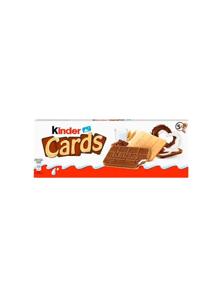 Kinder Cards Печенье вафельное с молоч-шок кремом, 128 гр